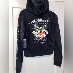 Ed Hardy Black/Shimmer Colorful Graphic